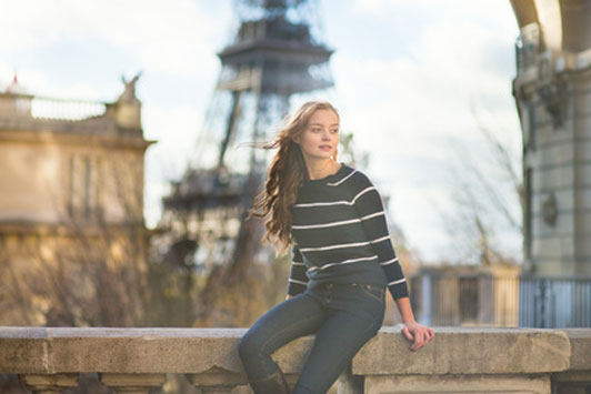 girl sitting outside