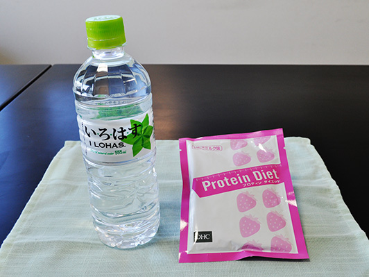 protein diet preparation pack water
