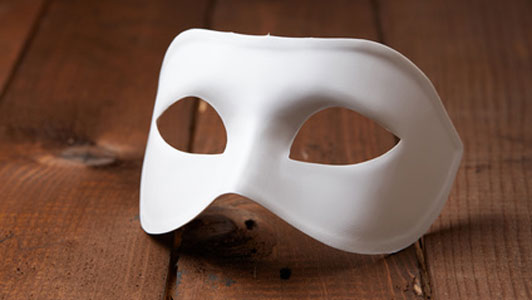 white Venetian mask