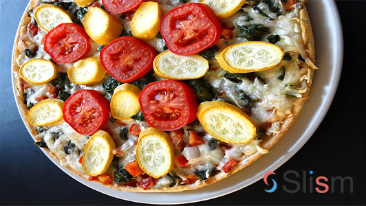 pizza with rich topping