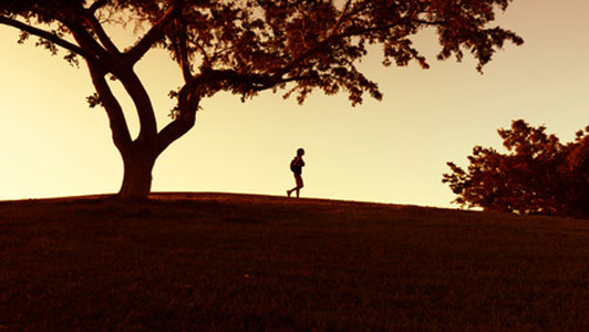 cross crountry backpacker woman