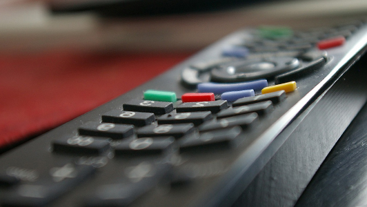 Closeup of a remote control.