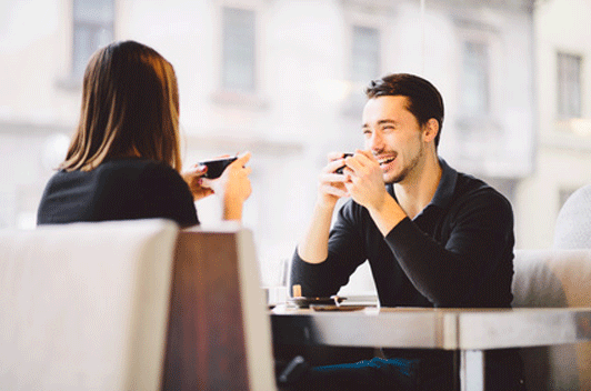 man and women speed dating