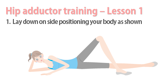 Lay down on side positioning your body as shown