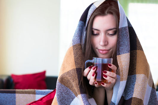 girl drinking tea