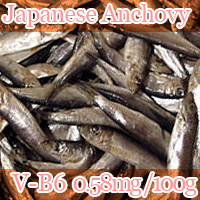 Japanese Anchovy vitamin b6 0.58mg