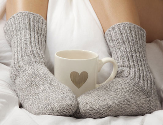 hot cup and feet