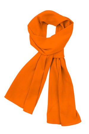 orange scarf on white background