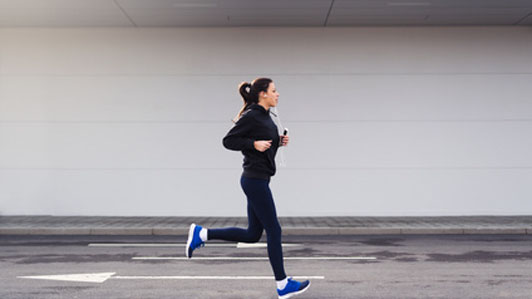 woman on morning jog