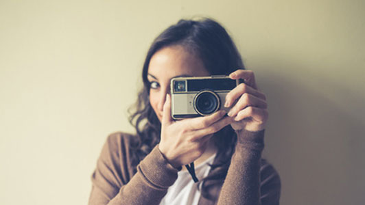 woman taking picture